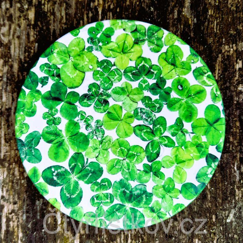 Podtácek plný čtyřlístků - kruh 10cm